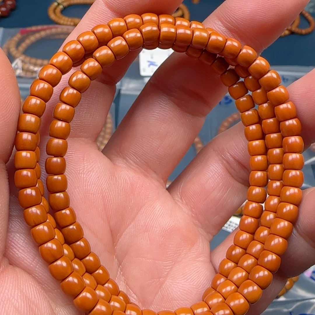 橄榄核手串老挝S+级核尖极限弧尺寸5.4