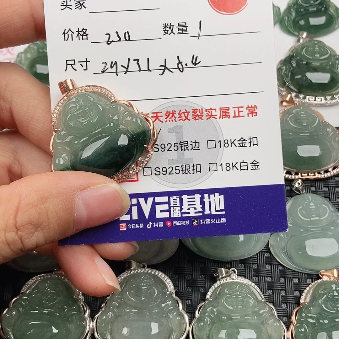 翡翠银S925镶嵌颈饰
