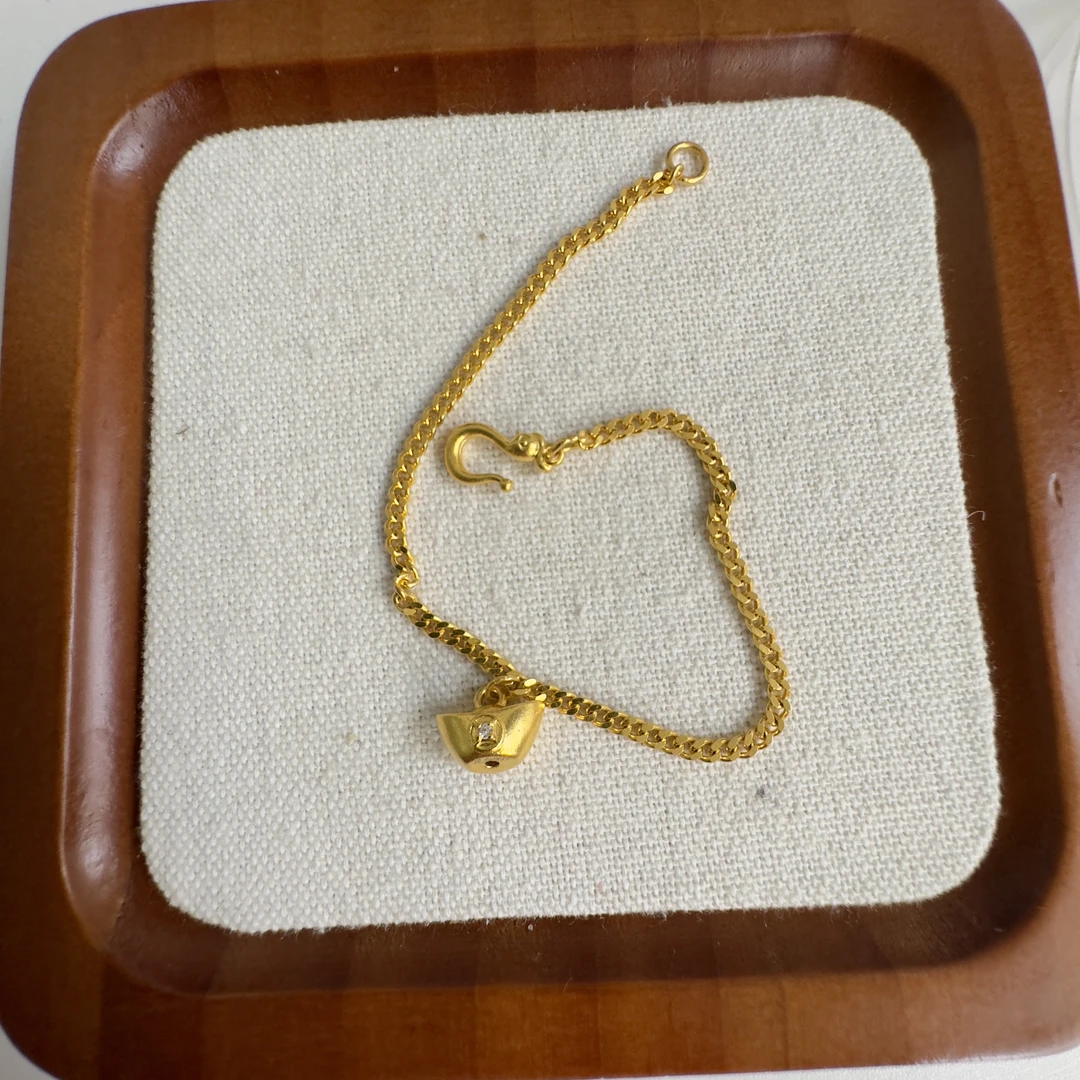 足金999 古法工艺侧身链手链