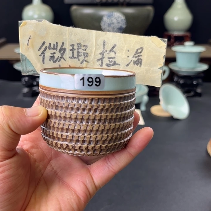 瓷片中国汝瓷199号微瑕捡漏