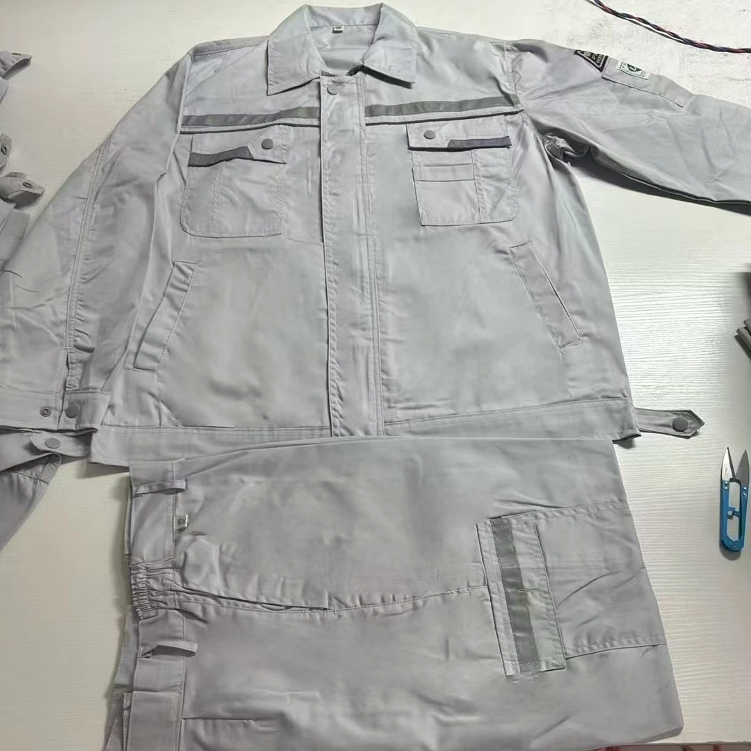 新款防静电长袖工作服套装男劳保服男款