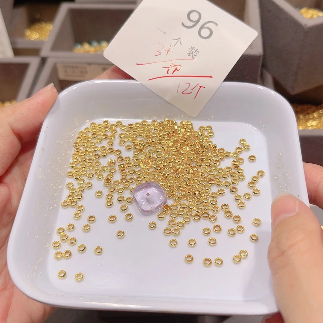 紫晶珠宝半成品银S925镀金镶嵌96