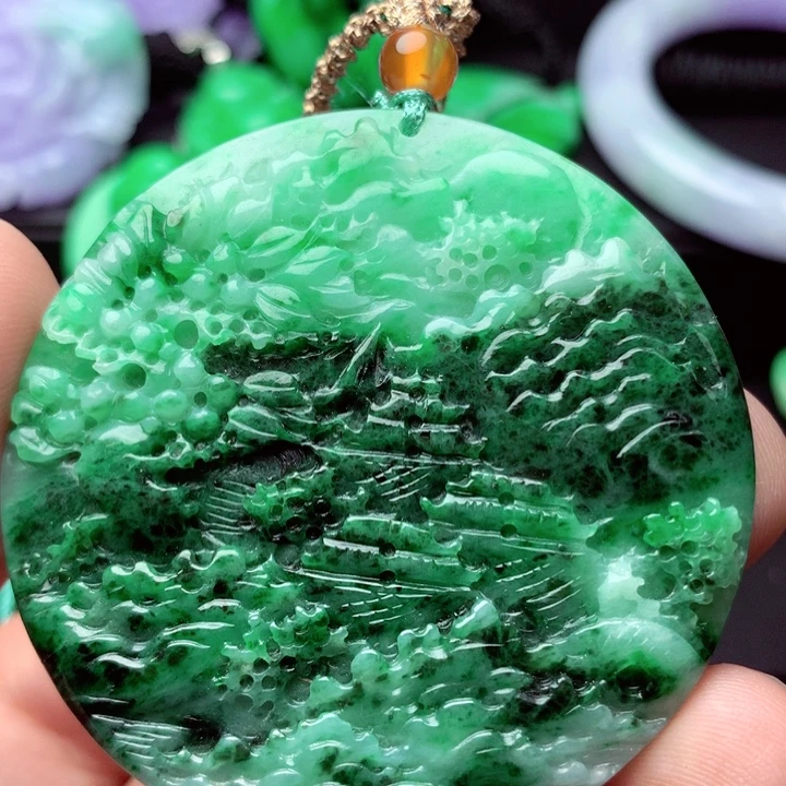 翡翠未镶嵌吊坠(不含链)