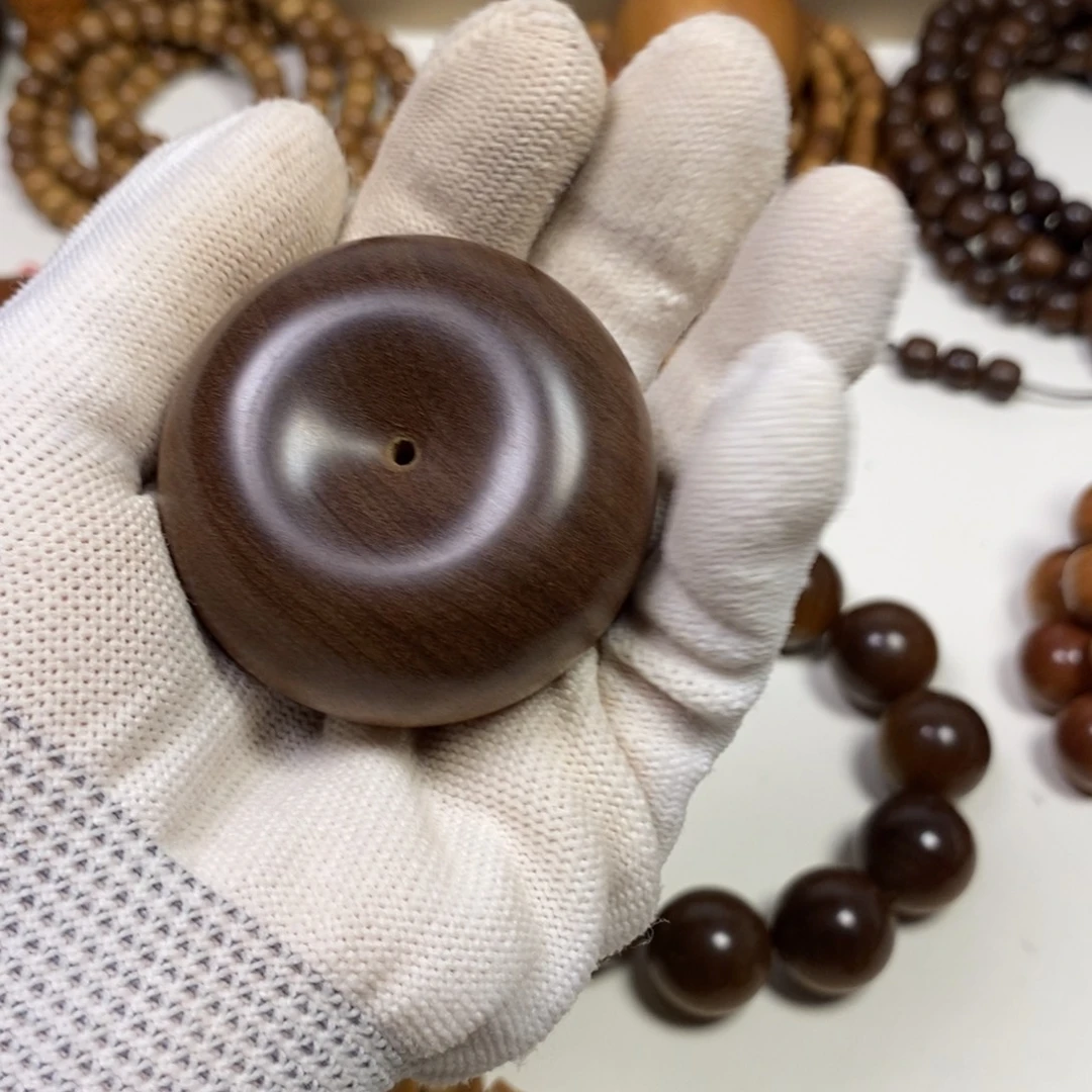 我***板檀香木老山檀香平安扣沉水焦糖奶香