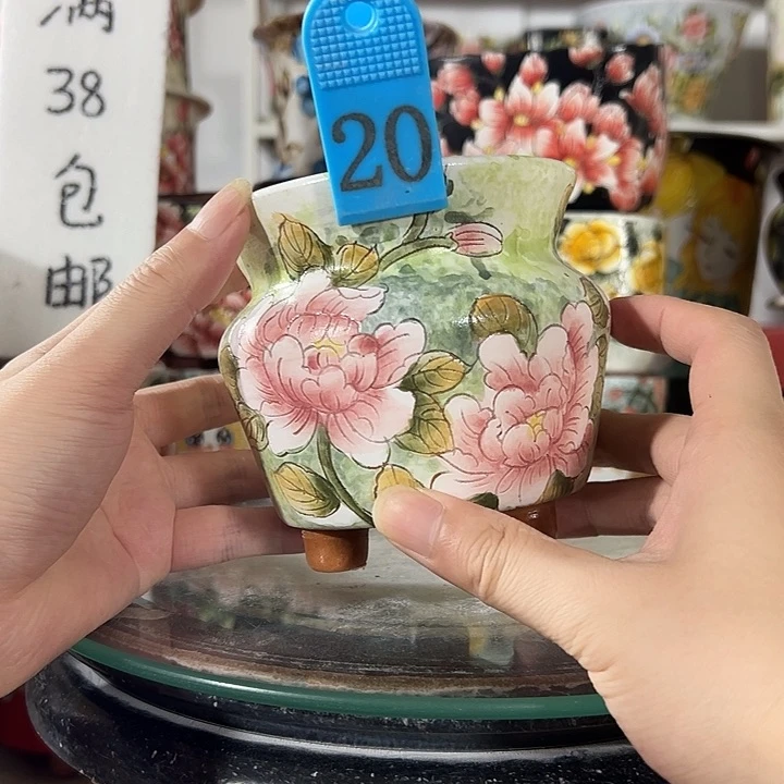 景德镇手绘花盆幸运花盆