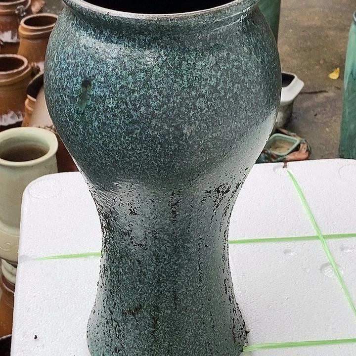 紫砂花盆口15.5高度37瑕疵