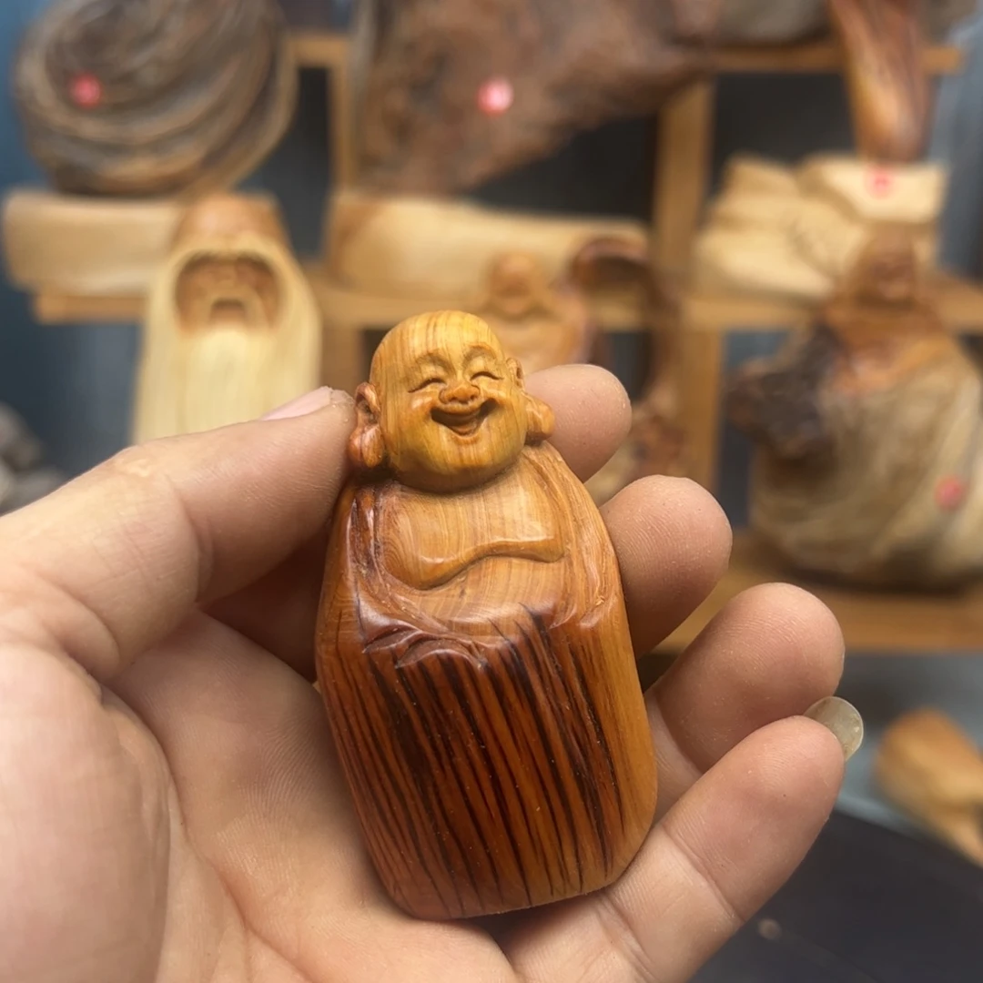 木剛崖柏木摆件手把件