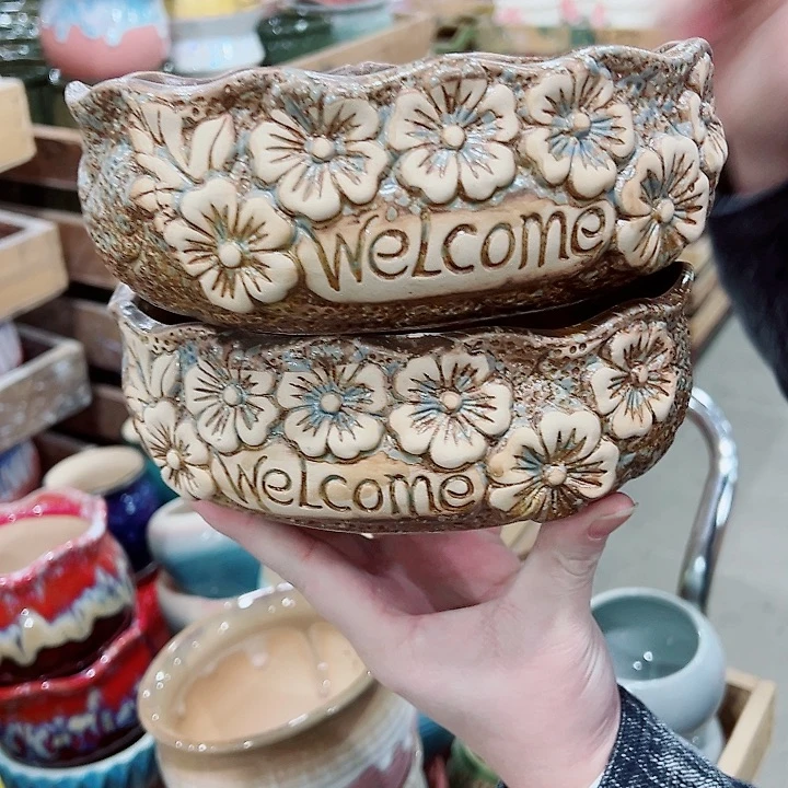 有孔，凑单福利满10元发货陶瓷多肉花盆！