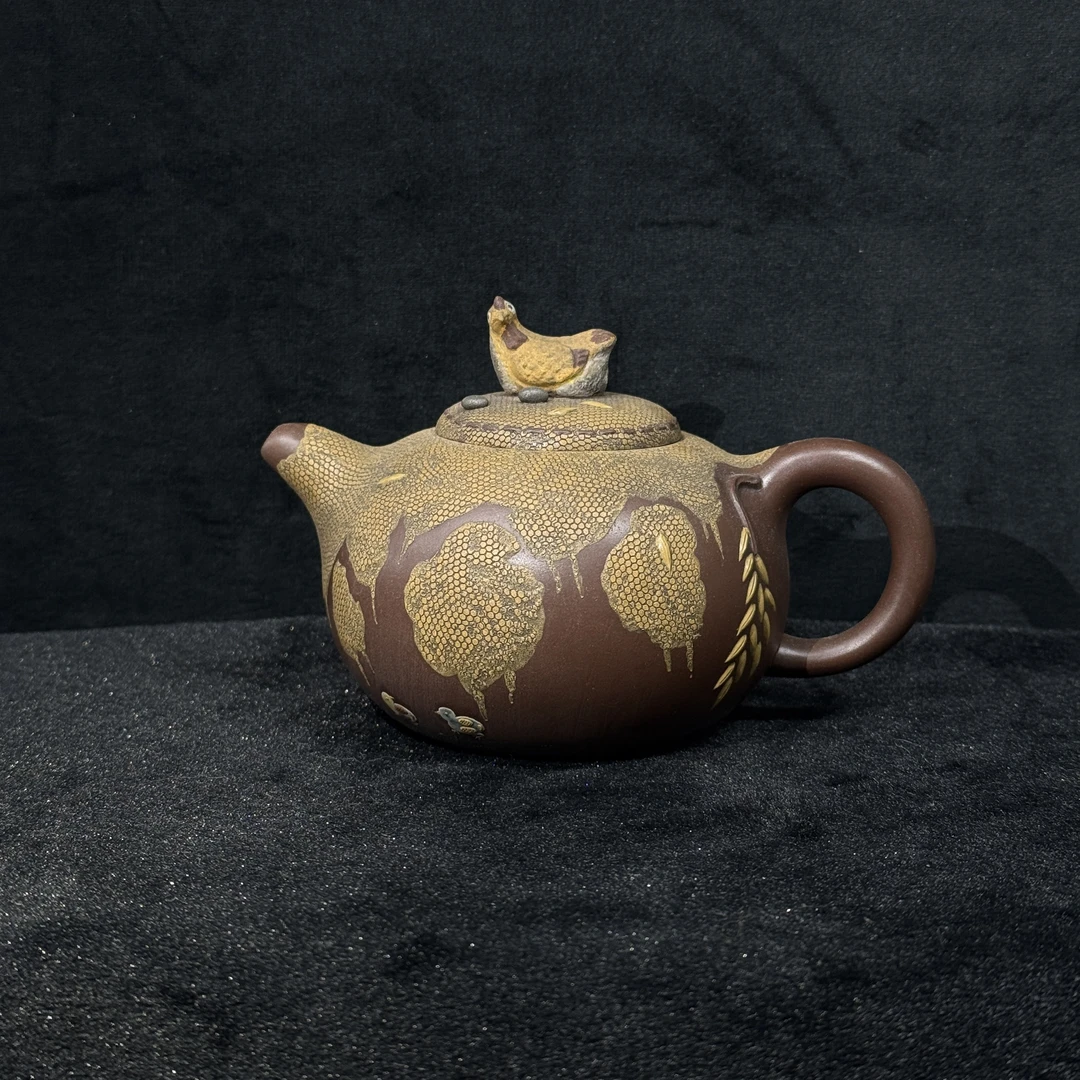 43/SLB006/桑黎兵/紫砂壶丰衣足食/特级紫泥