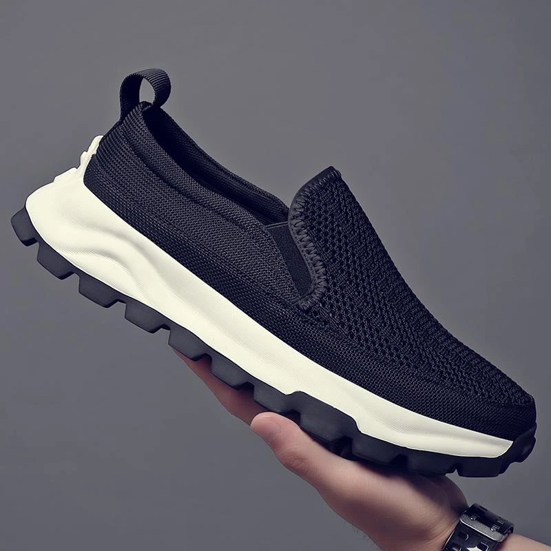 路易圣戈希夏季透气不闷脚网面一脚蹬懒人鞋薄款休闲布鞋耐磨