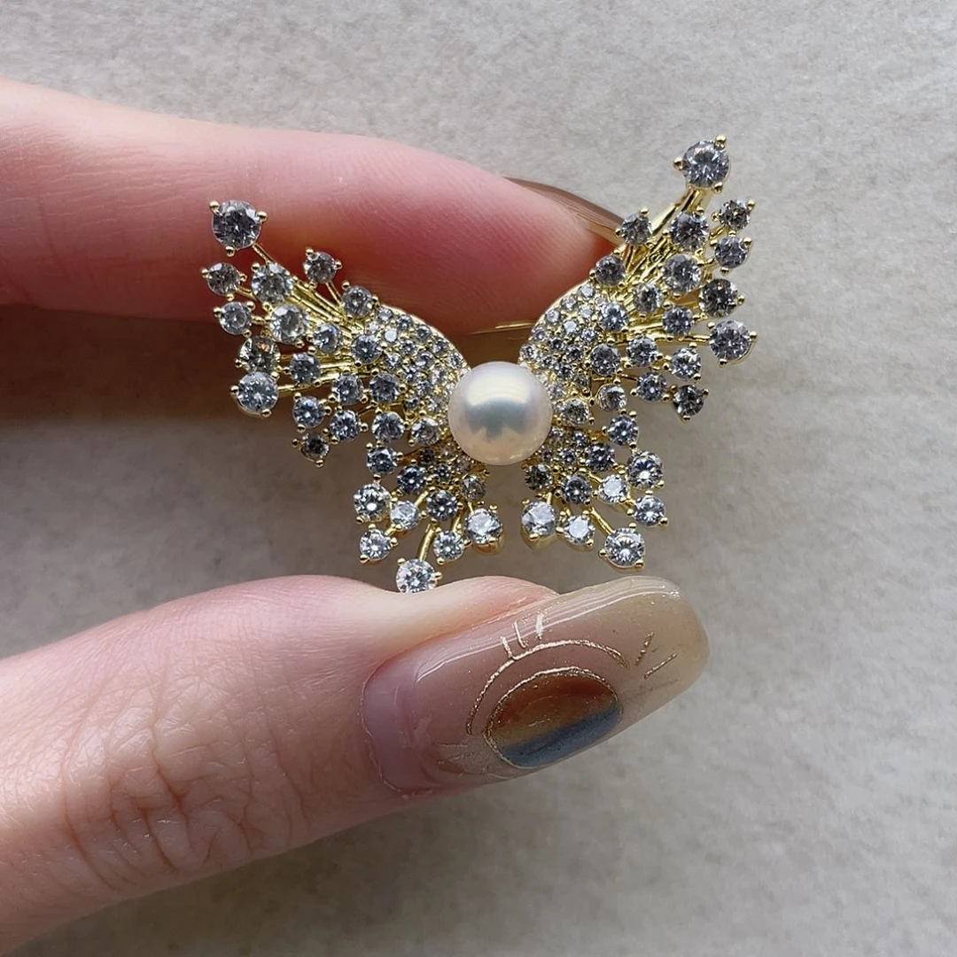 胸针3未镶嵌淡水珍珠