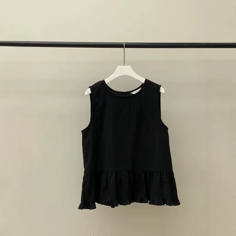 东大门mu木耳边背心/NO退换