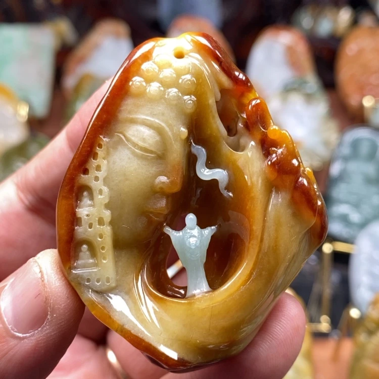 【闪购商品】翡翠未镶嵌颈饰皓**里缅甸翡翠A货吊坠
