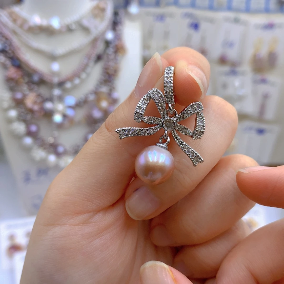 淡水珍珠颈饰银S925镶嵌