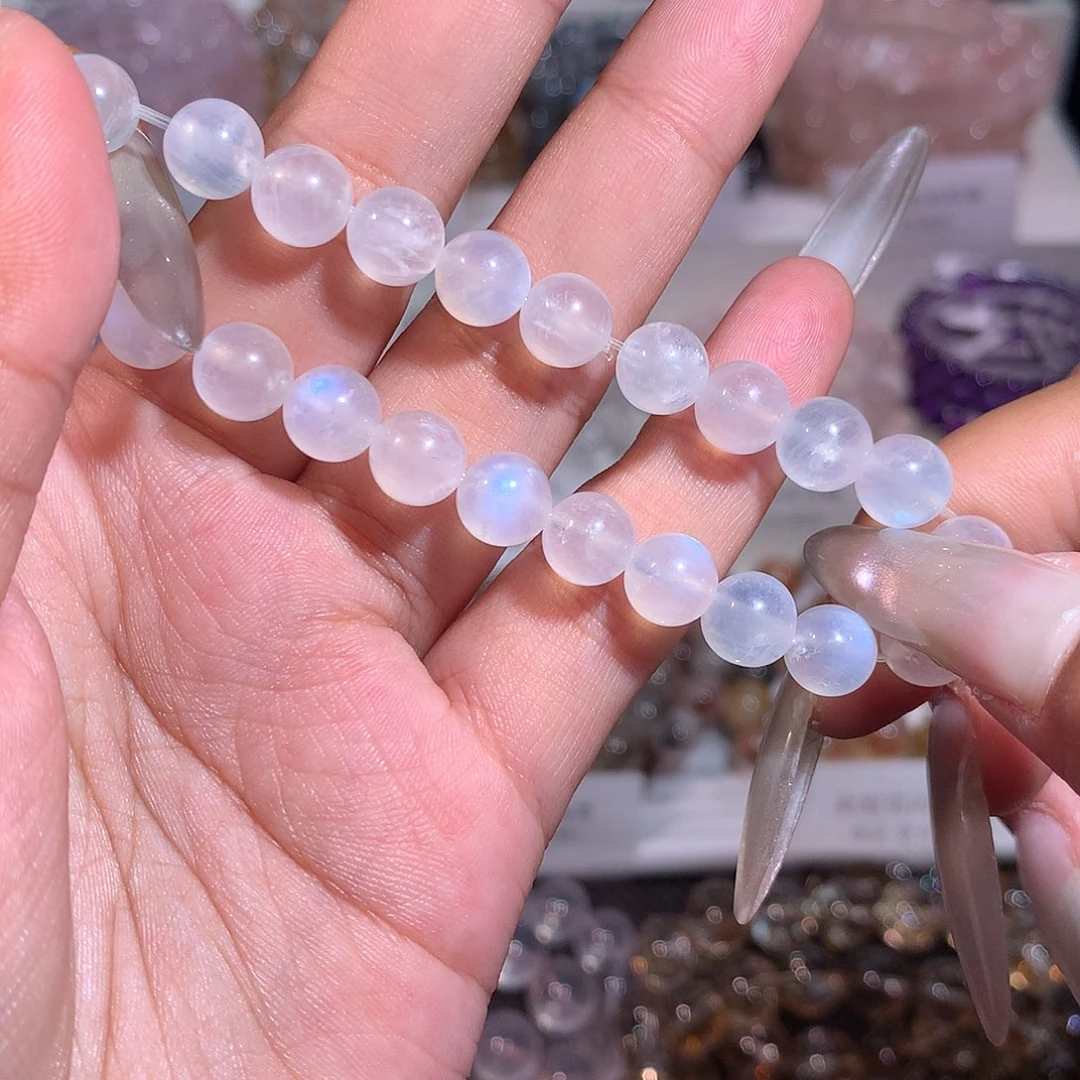 未镶嵌手串水晶蓝月光7.8