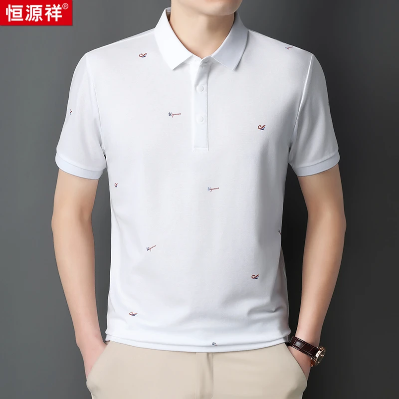 【透气亲肤舒适桑蚕丝POLO衫】男士百搭冰丝冰感短袖polo