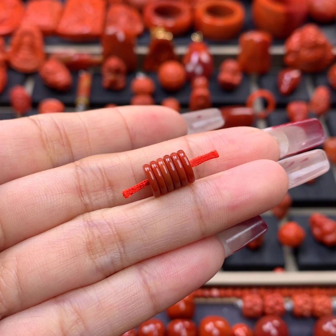 【闪购商品】南红玛瑙隔片7.8mm未镶嵌