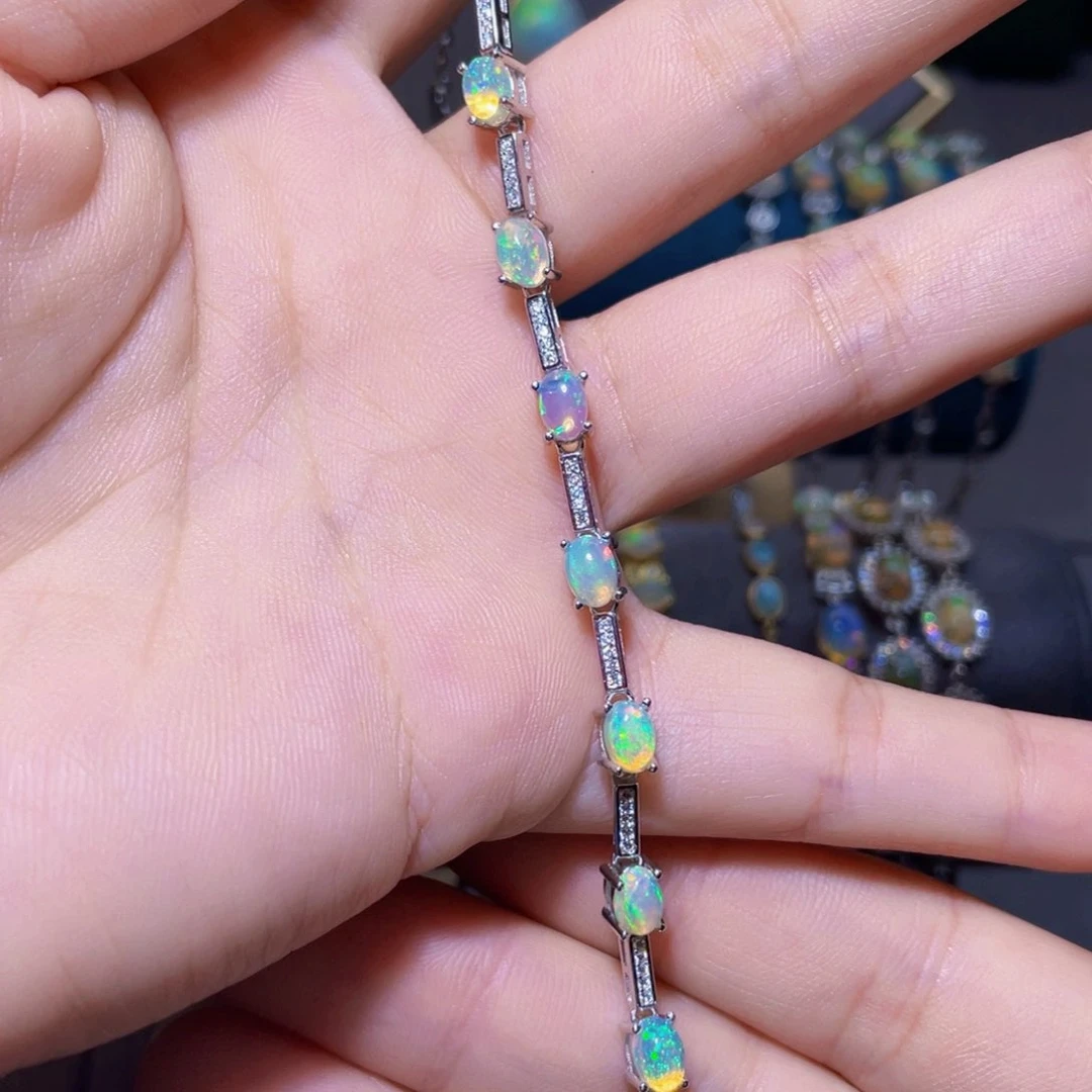 欧泊手链）银S925镶嵌下***敢