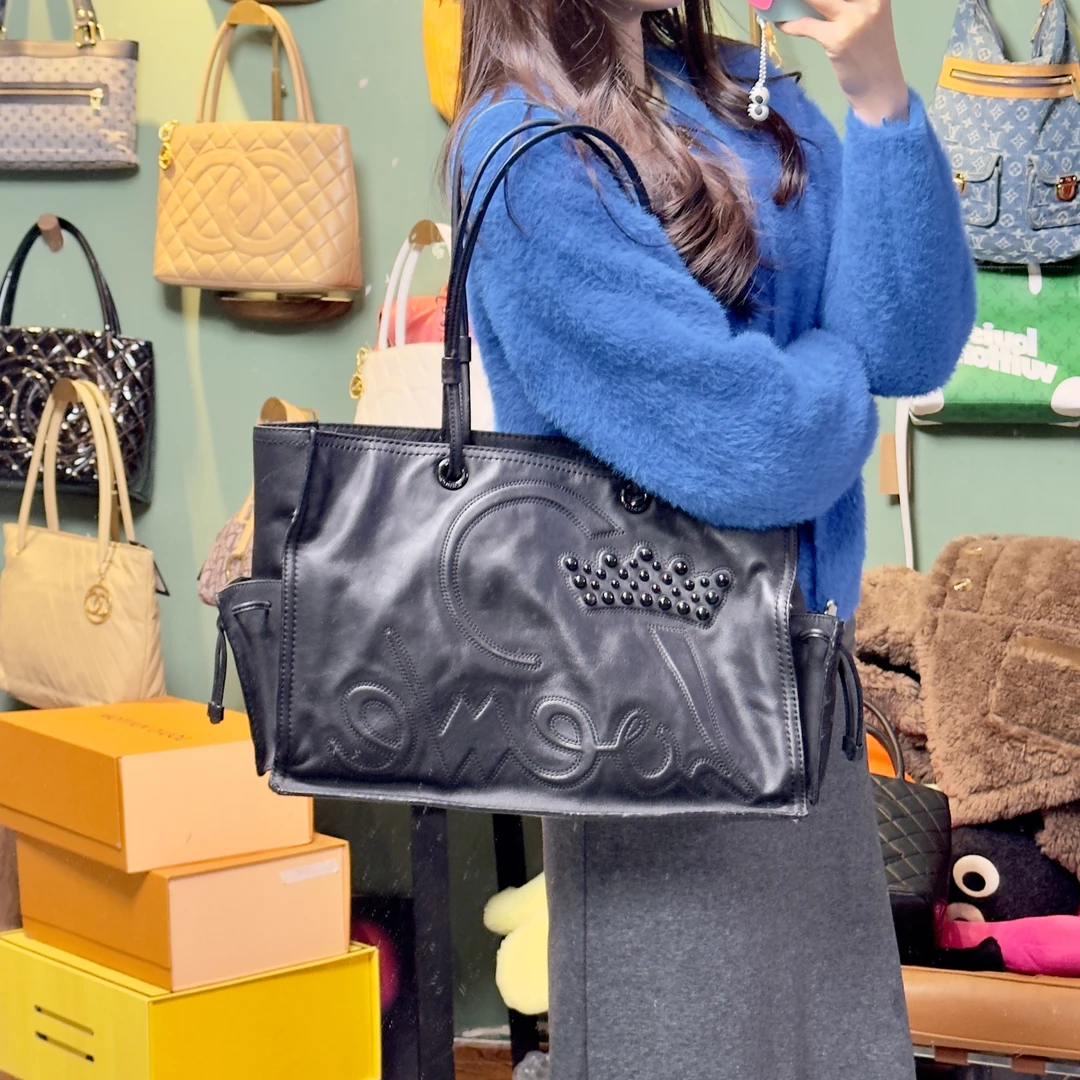 95新 LOEWE/罗意威 K161黑色大号托特单肩包运动轻奢时尚休闲女士