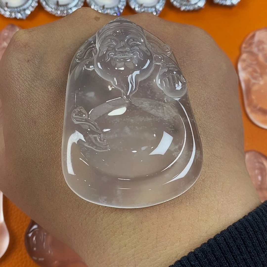 猴***了石英质玉未镶嵌吊坠(不含链)