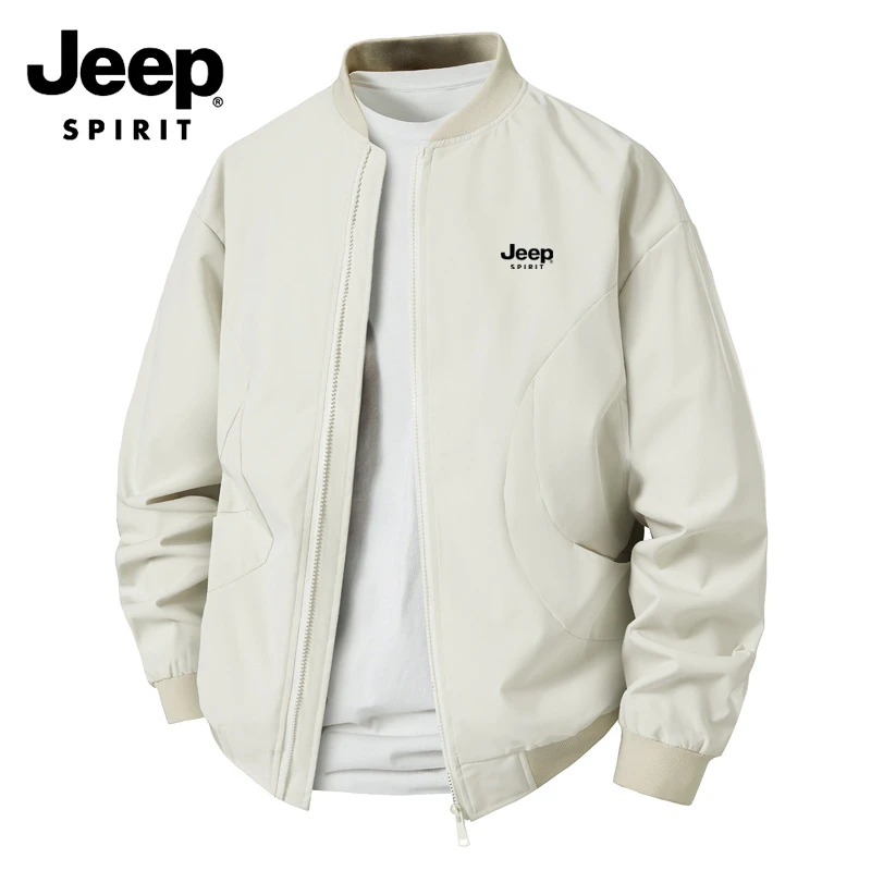 JEEPSPIRIT吉普春季新款男士棒球服夹克时尚百搭好款时尚风衣外套