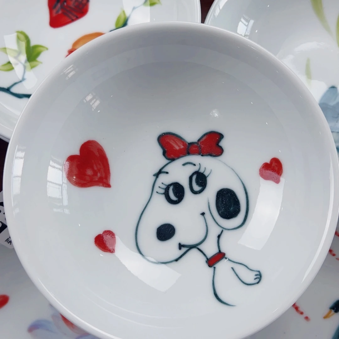 胖胖碗景德镇瓷器手工手绘制作