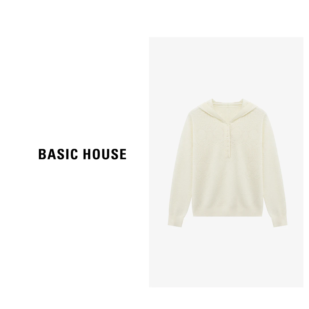 【芋总专属】Basic House/百家好百搭舒适连帽针织衫-B0625H5H052