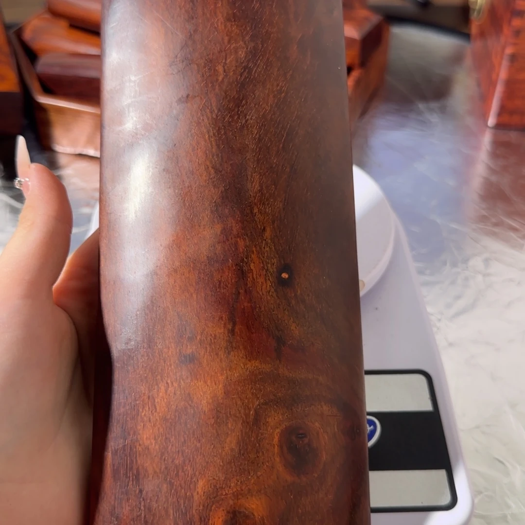 华***文木印度小叶紫檀手把件