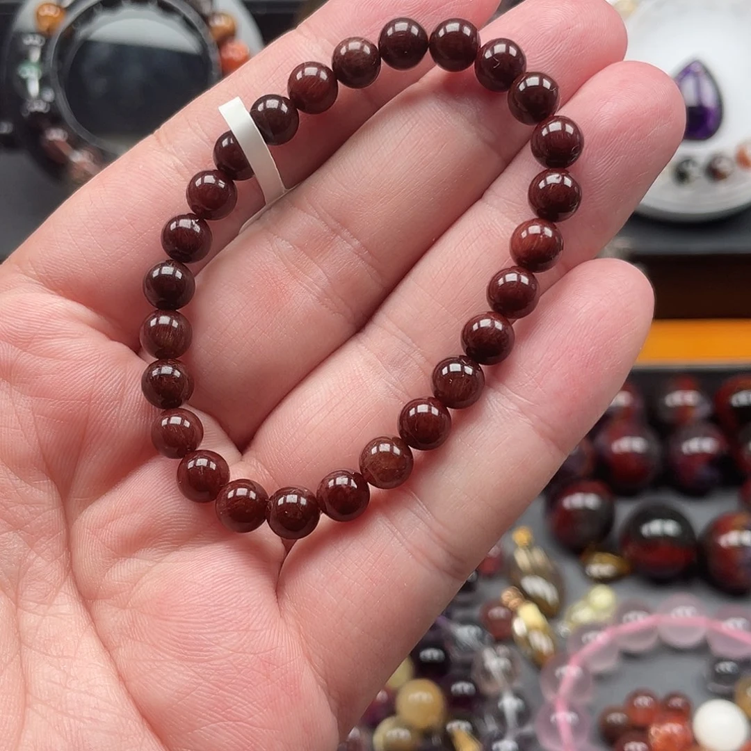 未镶嵌水晶手链红发晶手链6.5mm左右