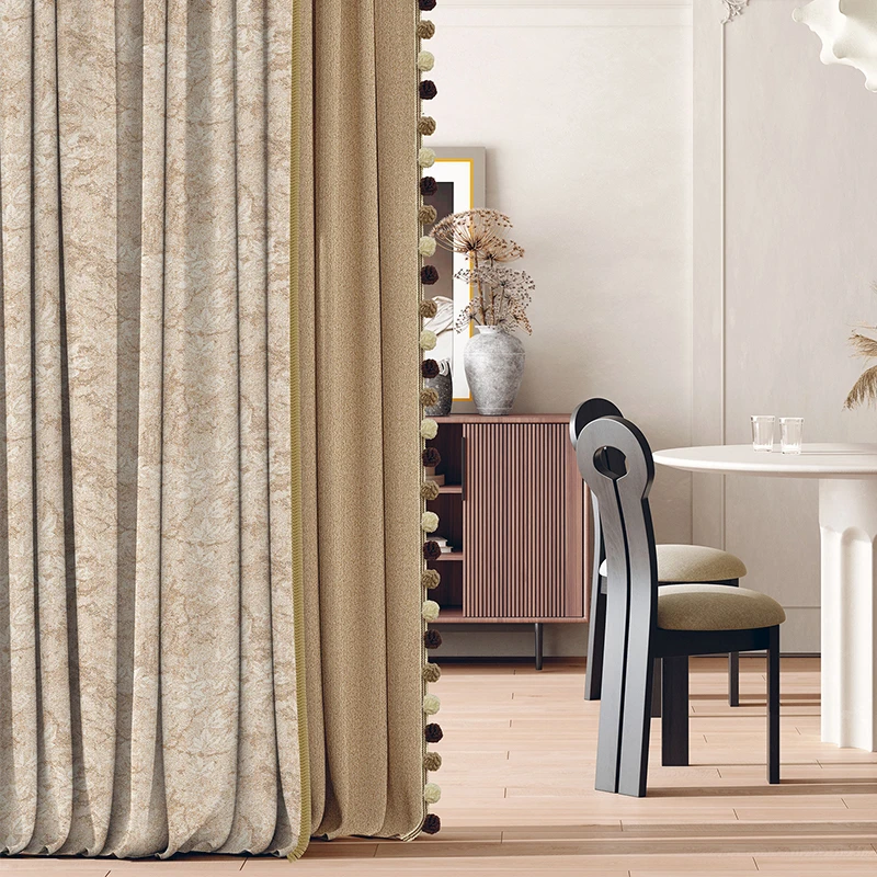 希布高端全屋定制窗帘绍兴柯桥高级感纯色遮光隔热禾风