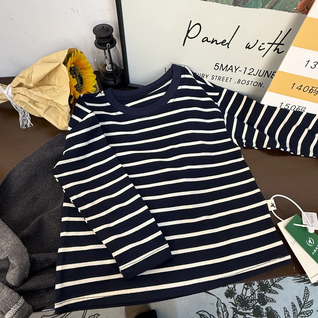 【W130】秋季萌娃省心穿搭圆领长袖套头上衣儿童打底圆领童装春秋