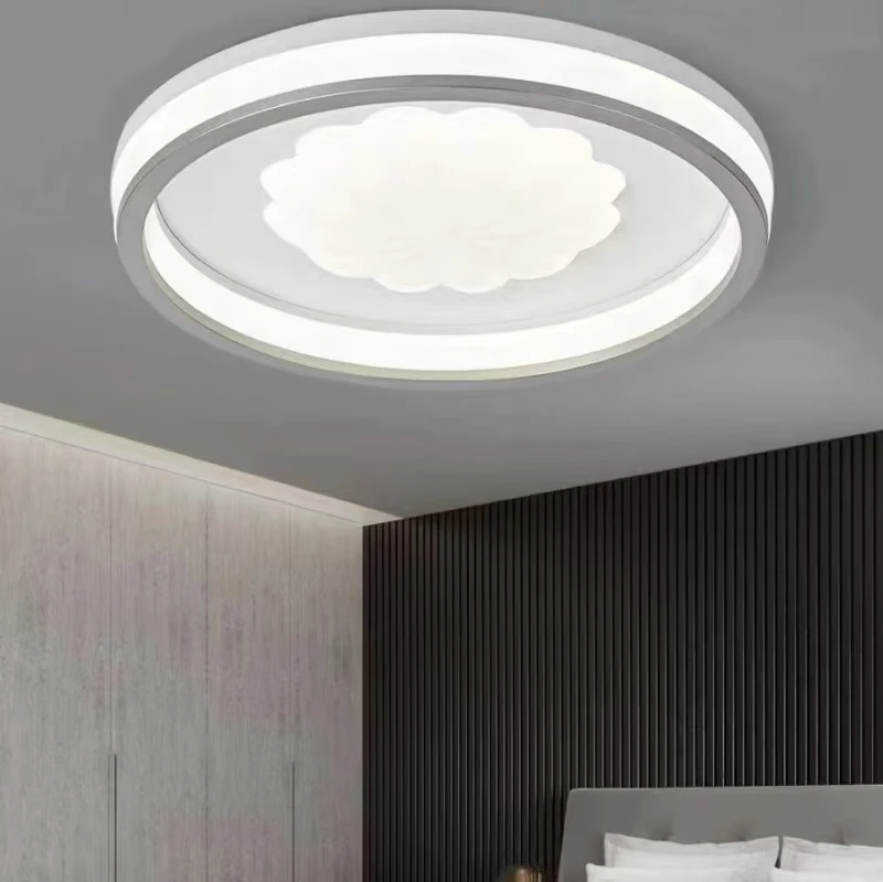 奶油吸顶灯花瓣贝壳吸顶灯现代简约高亮节能三防卧室灯书房主卧室