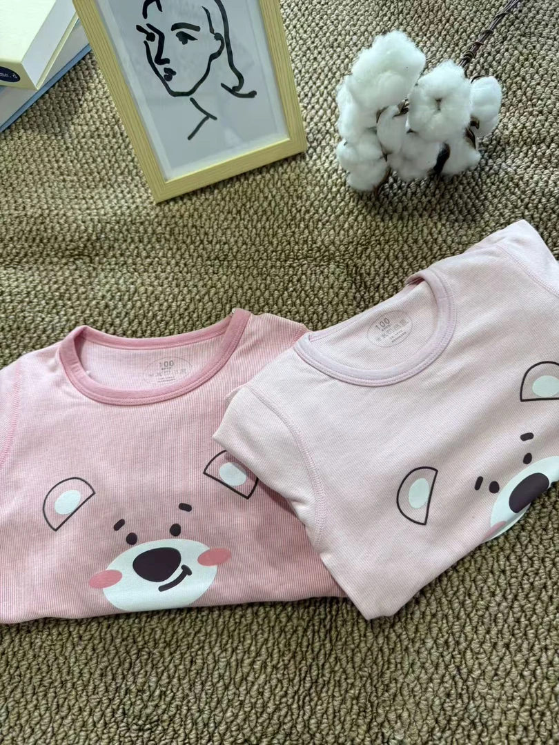 海小丫儿童新款自发热蚕丝秋衣套装-草莓熊2350600