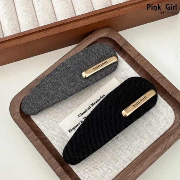 Pink Girl1939秋冬法式简约百搭边夹复古掰掰夹刘海夹