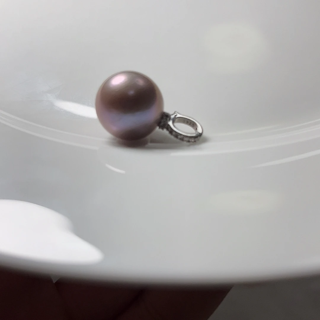 淡水珍珠颈饰未镶嵌15.1优雅紫吊坠