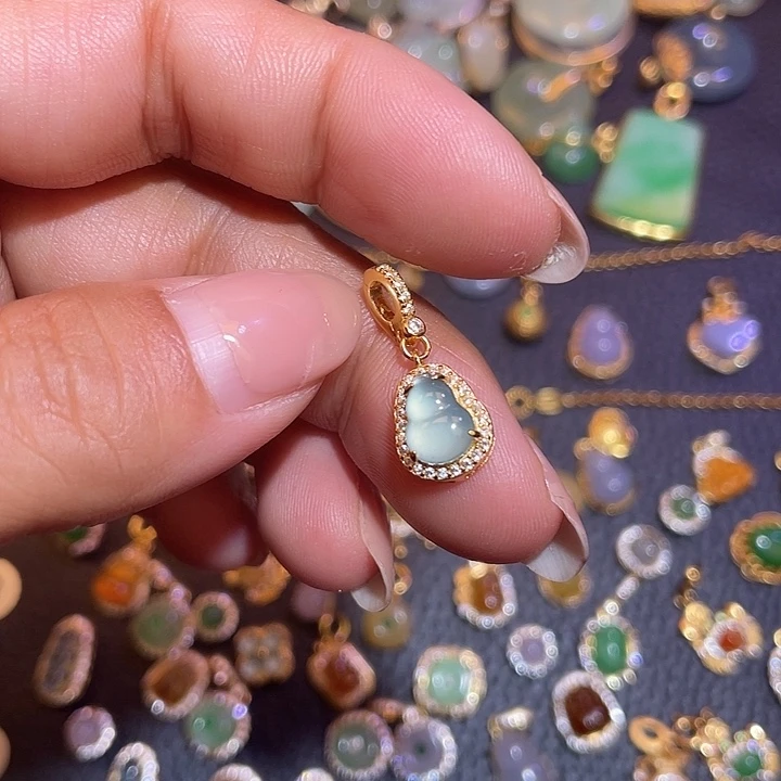 翡翠银S925镶嵌颈饰