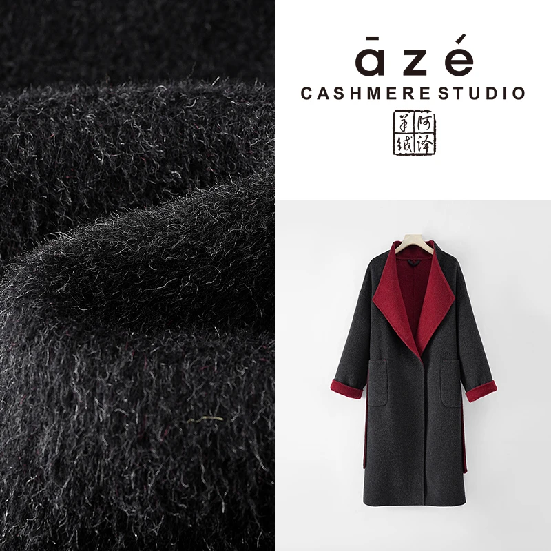 时尚连帽中长款时尚加厚双面呢保暖韩版88286