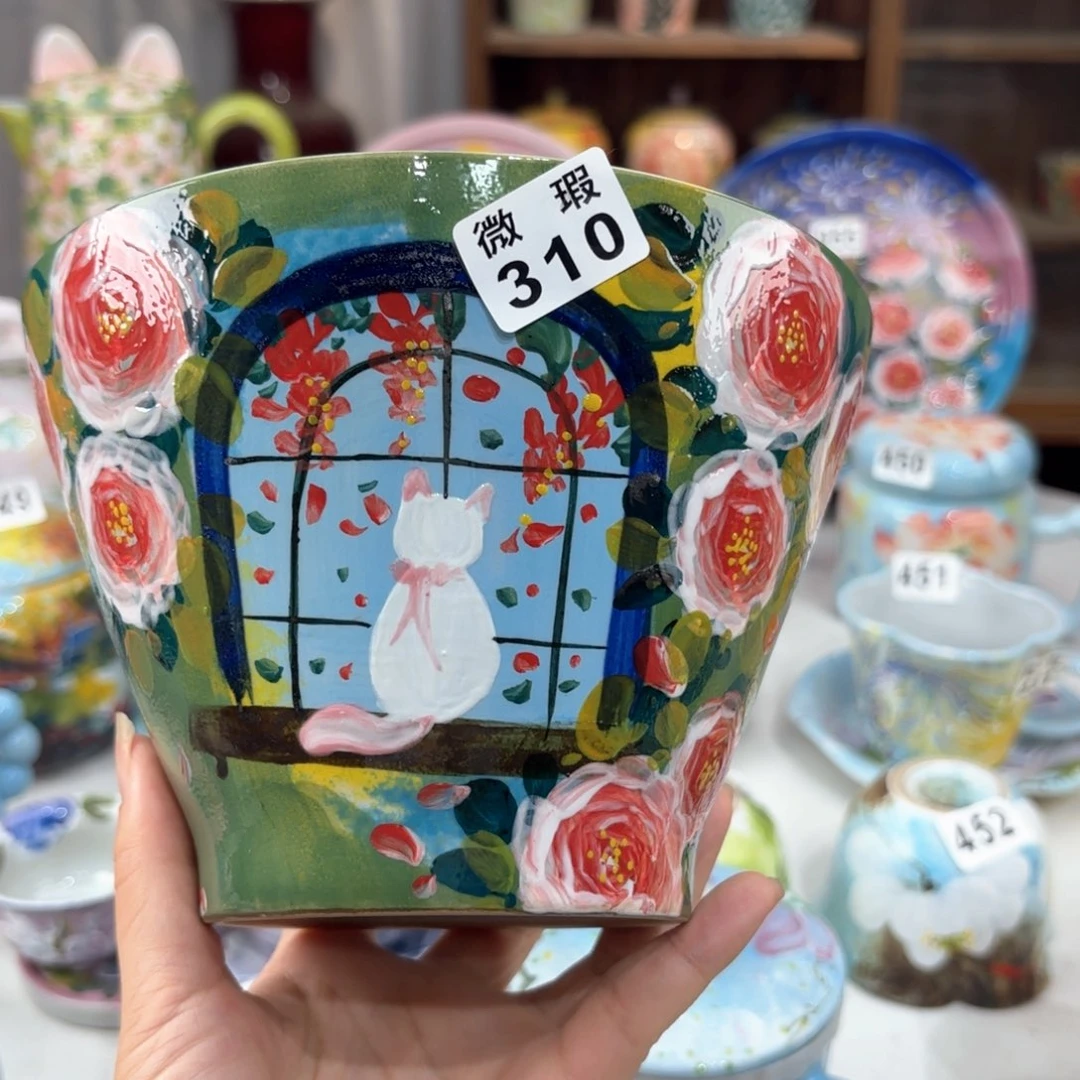 景德镇手绘高温釉下彩陶瓷茶具