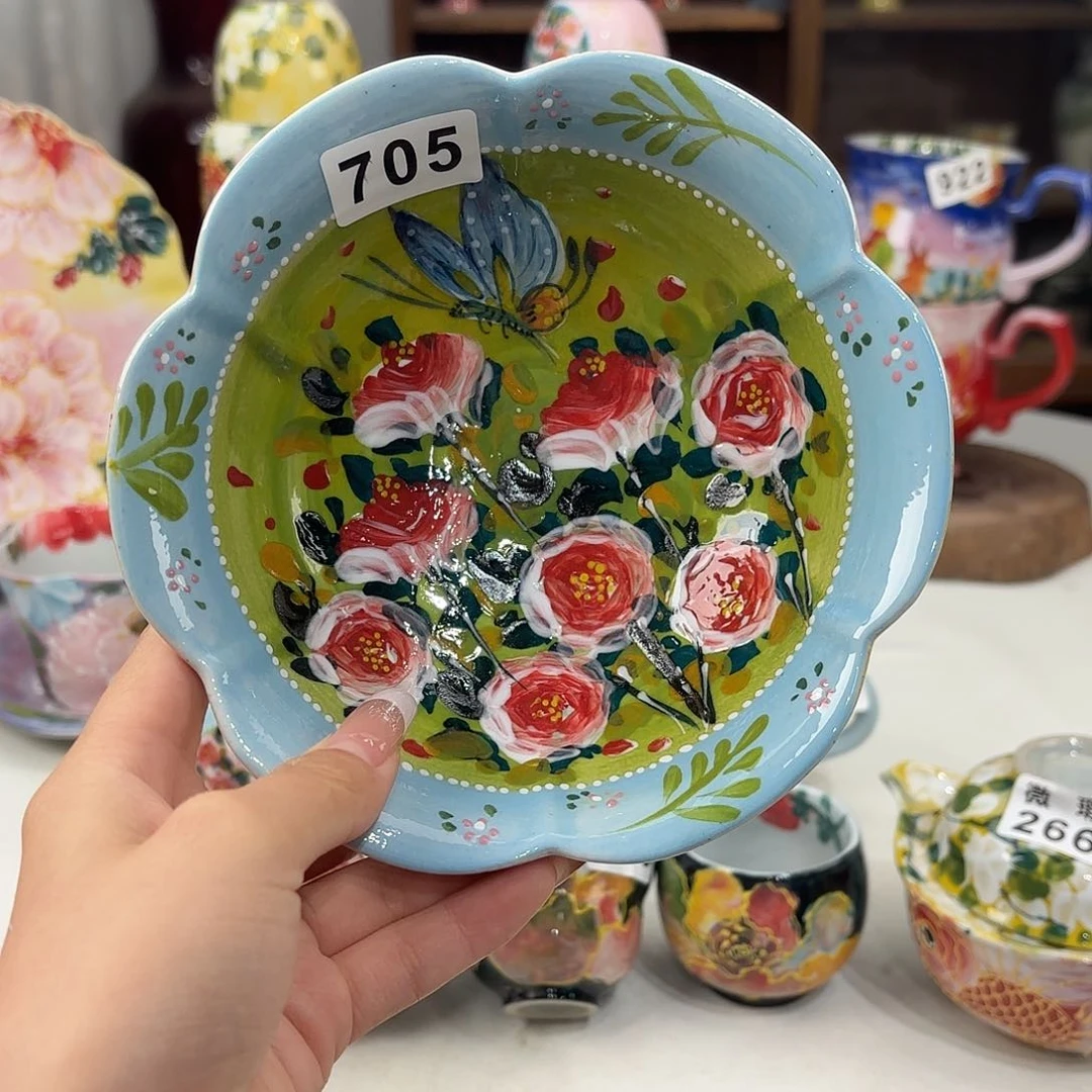 飏***意景德镇手绘高温釉下彩陶瓷茶具