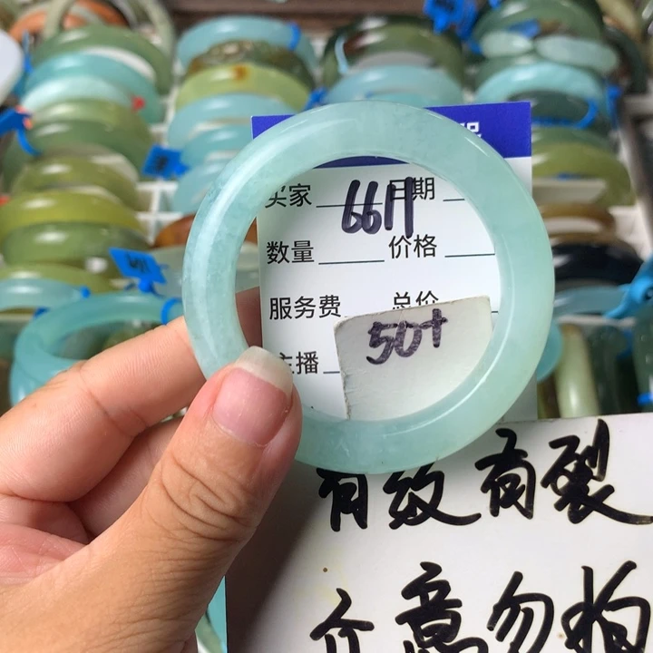 未镶嵌蛇纹石玉手镯6611