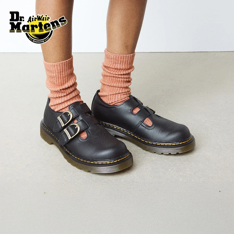 Dr.Martens 8065 J英伦早秋百搭双扣童鞋浅口玛丽珍鞋30737001