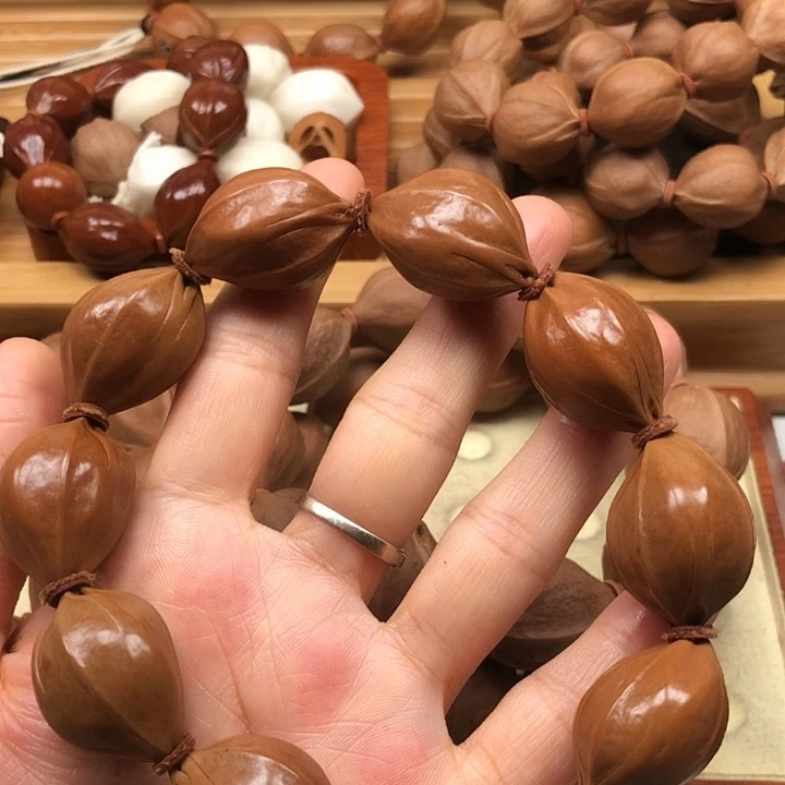 手串橄榄核梅林铁核20 X27四花