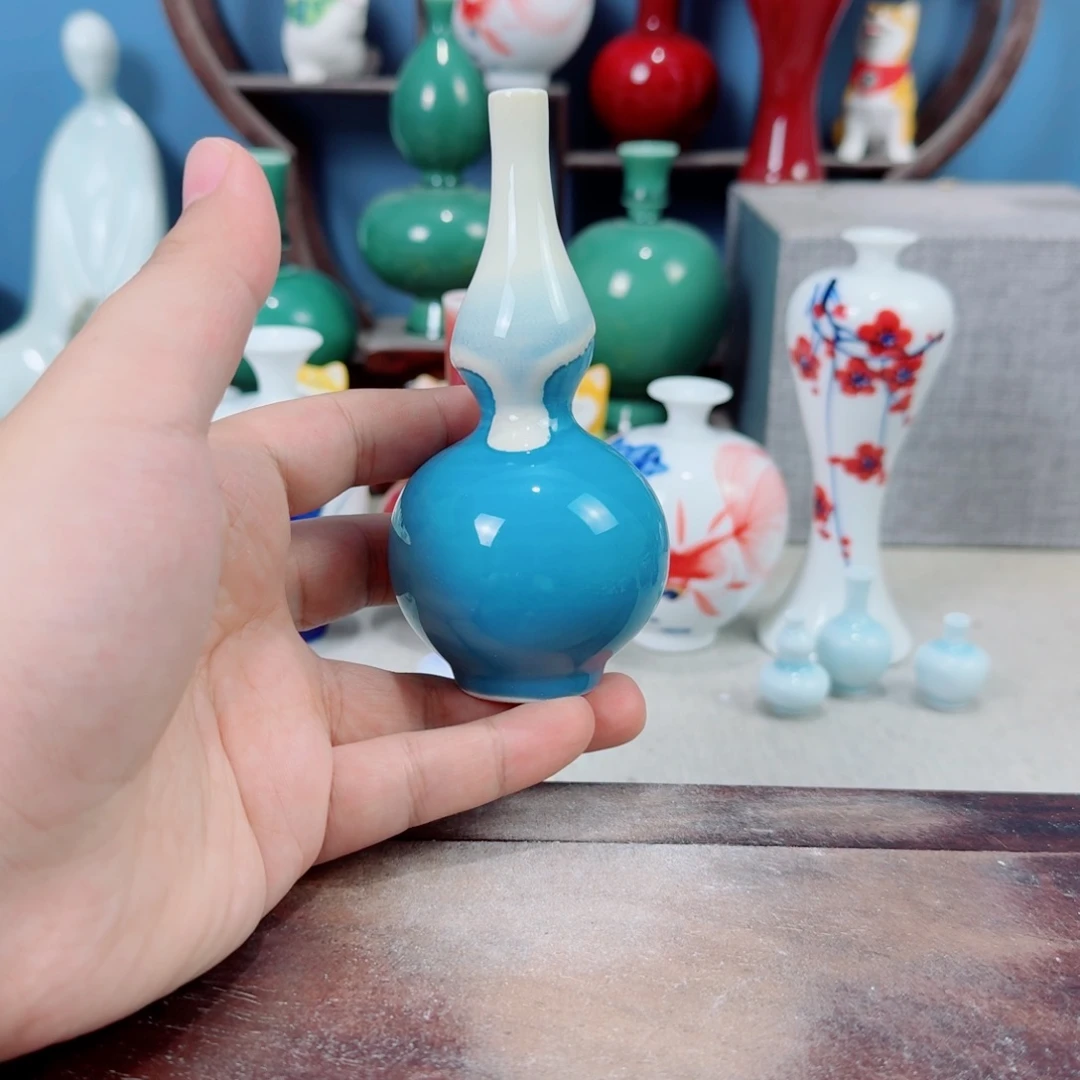 陶瓷手工小花器摆件