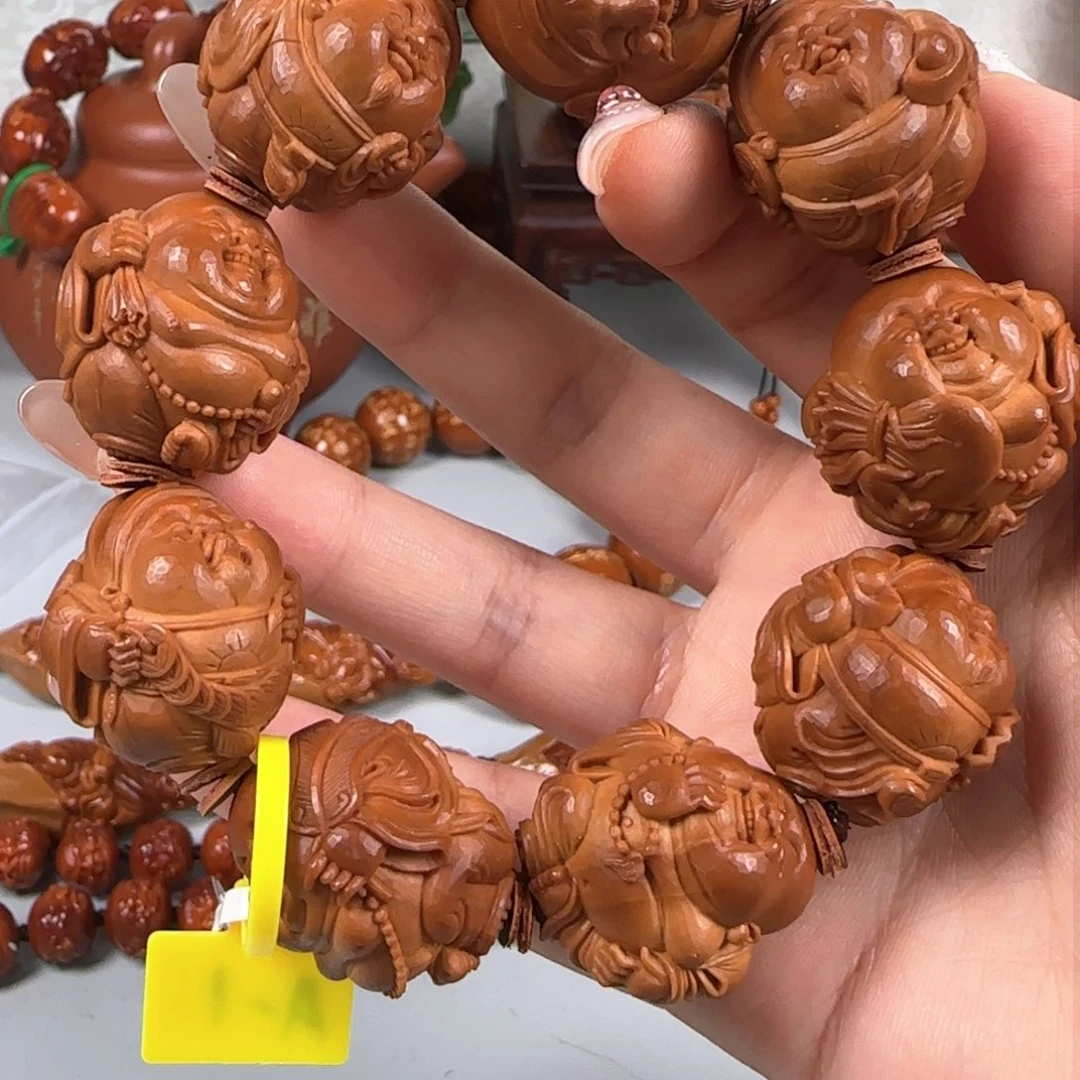 吊坠橄榄核财神弥勒