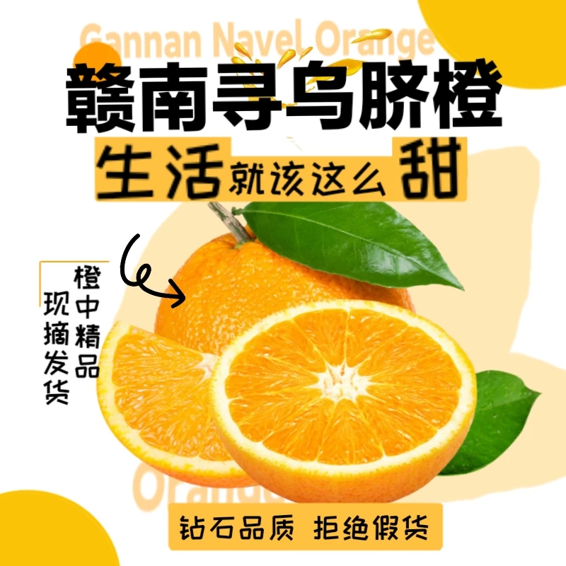 江西赣南现摘新鲜脐橙当季水果香甜爆汁果园直发