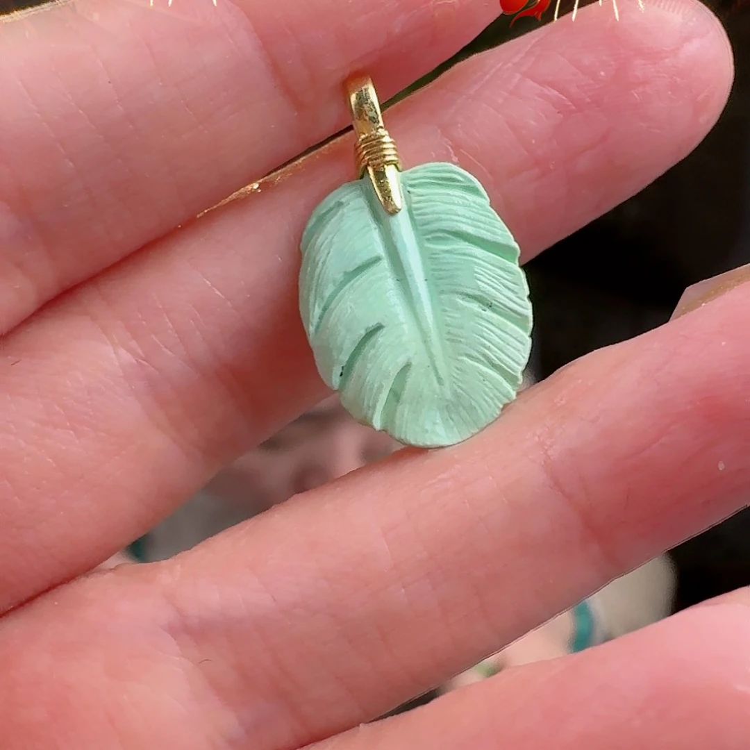 绿松石珠宝奇石18K金镶嵌