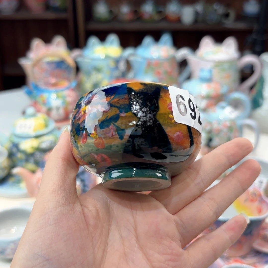 景德镇手绘高温釉下彩陶瓷茶具