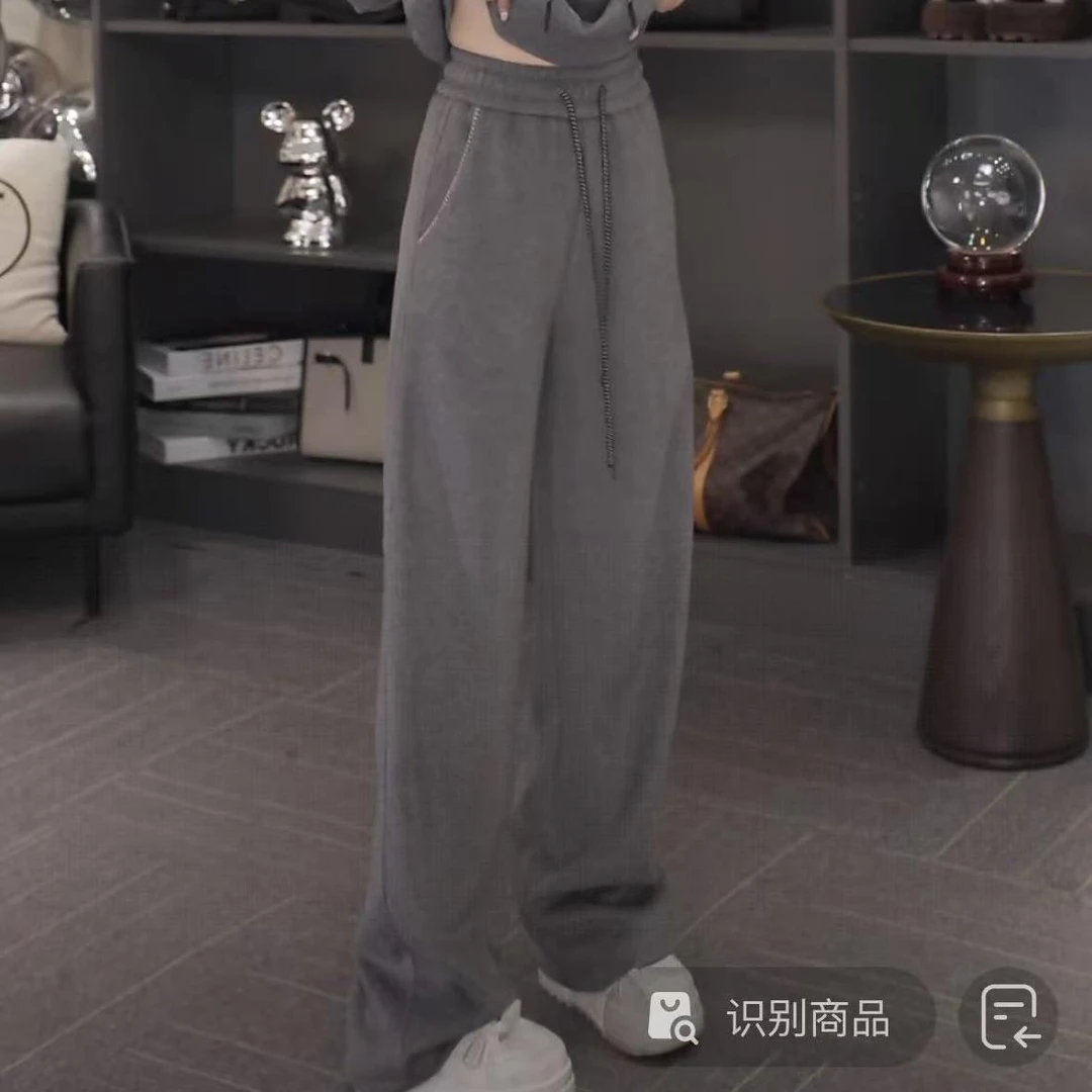 HUANG VINI2025秋季新款桑-蚕-丝羊毛保暖休闲裤L5529