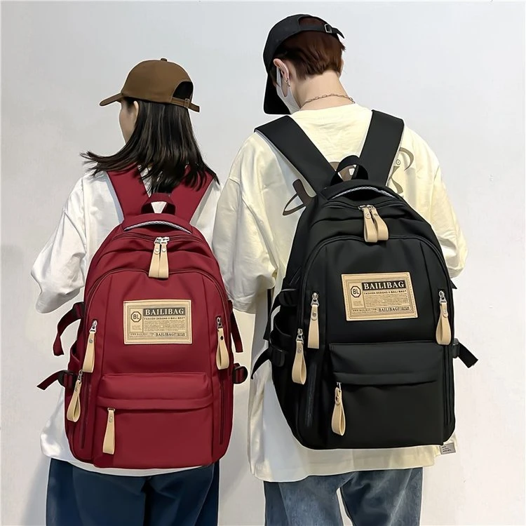2025新款休闲潮流学生双肩包男女流行大容量书包高颜值初高中ZX