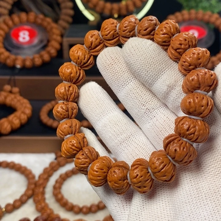 桃核吊坠沐*风秦岭龙纹桃核